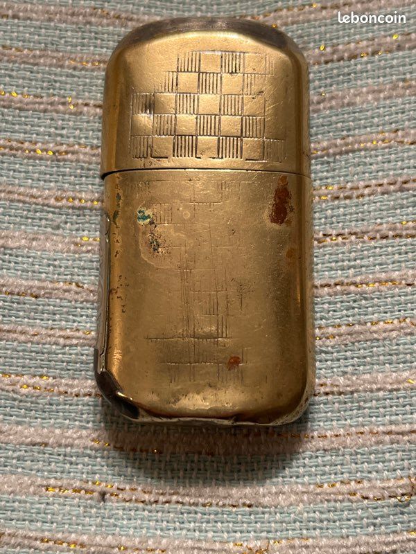 Gravitis Briquet Essence Vintage à Roulette - Laiton Massif et
