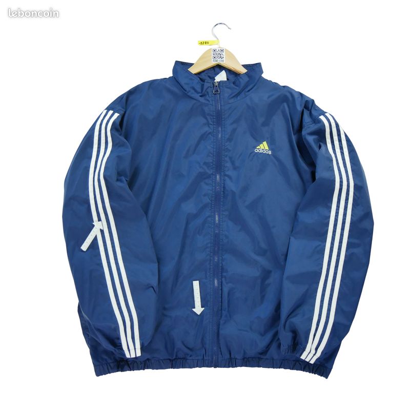 Adidas Coupe-vent Vintage Y2K Homme Taille XL Marine #QWE1280