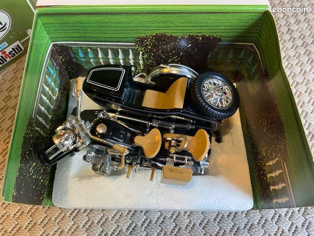 Side-car BMW R75 Éléphant Polistil 1:15 - Modèle Réduit Vintage Années 70 - Occasion Collection