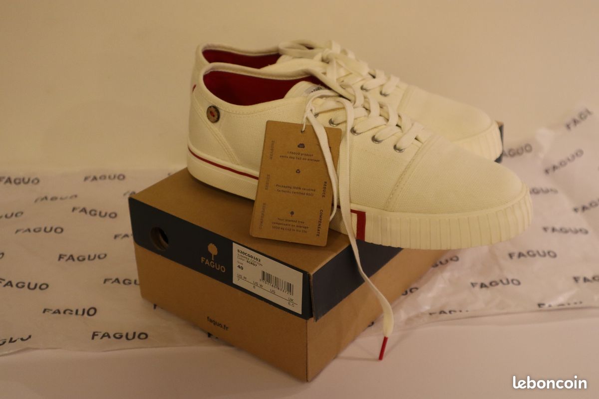 Chaussures FAGUO Juniper Cotton écru neuves taille 40 (image 1)