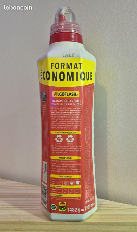 Engrais Fleurs ALGOFLASH 1.3 L Economique - Jardin & Plantes