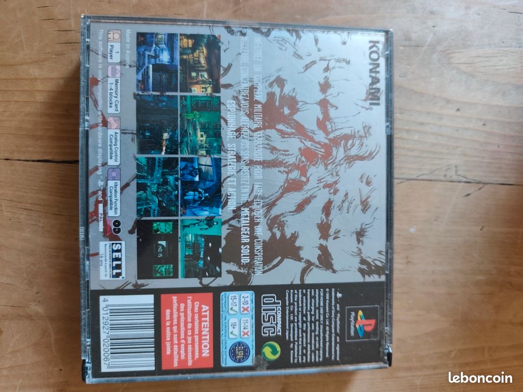 Prix de Metal Gear Solid sur PAL Playstation | Comparer les Prix en Loose, Complet, Neuf