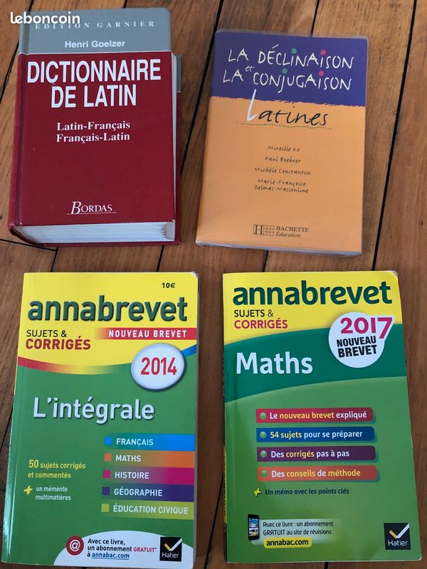 Dictionnaire Français Latin, Déclinaisons et conjugaisons latines, Annabrevets (image 1)