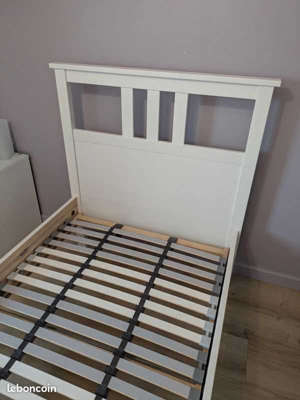 Lit Ikea HEMNES 90 x 200 avec sommier à lattes Lönset (image 2)