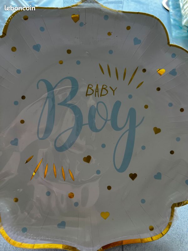 Assiette en carton baby boy (image 2)