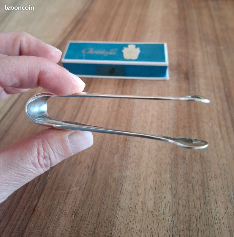 Pince à Sucre Ou Olive Christofle – Modèle Boréal – Métal Argenté – Très Bon état