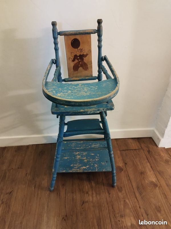 Chaise haute ancienne poupees (image 1)