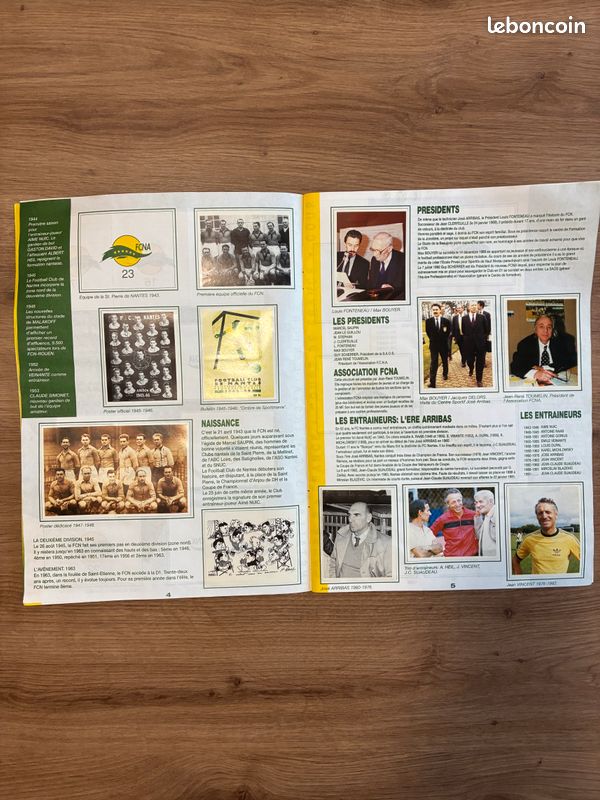 FC NANTES 1943-1995 Images Vignettes Album MAGIC BOX INTERNATIONAL Lot