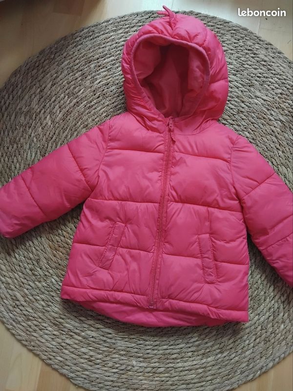 Doudoune légère rose fantaisie fille,Gemo, 24 mois/ ans