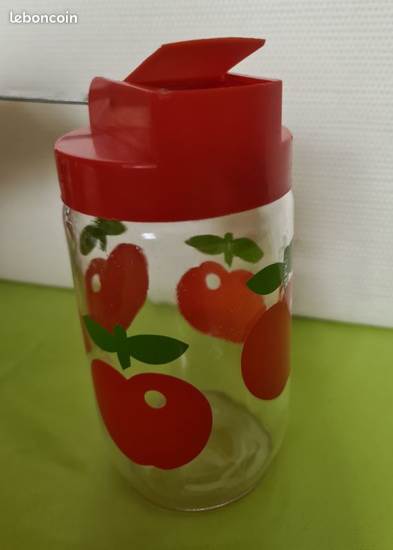 Sucrier vintage Henkel pomme rouge - Arts de la table