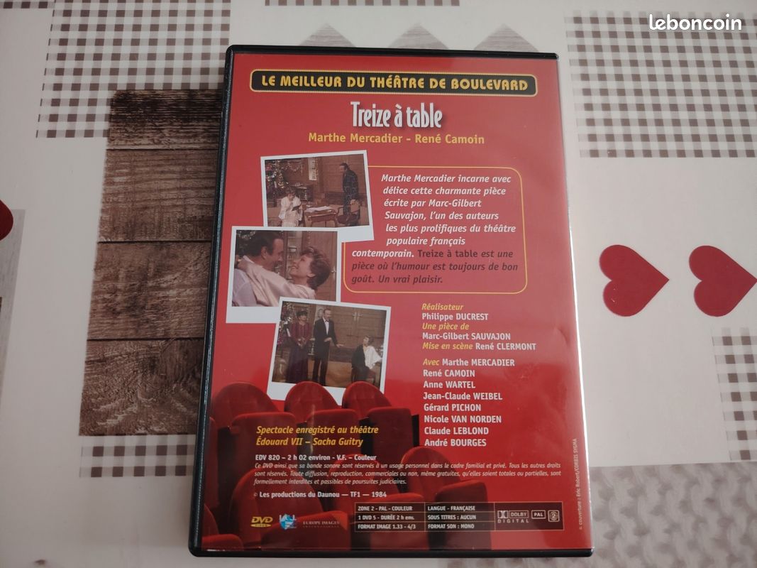 DVD Théâtre "Treize à table" avec Marthe MERCADIER ET René CAMOIN (image 3)
