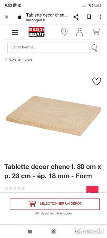 Tablette suspendue (image 1)