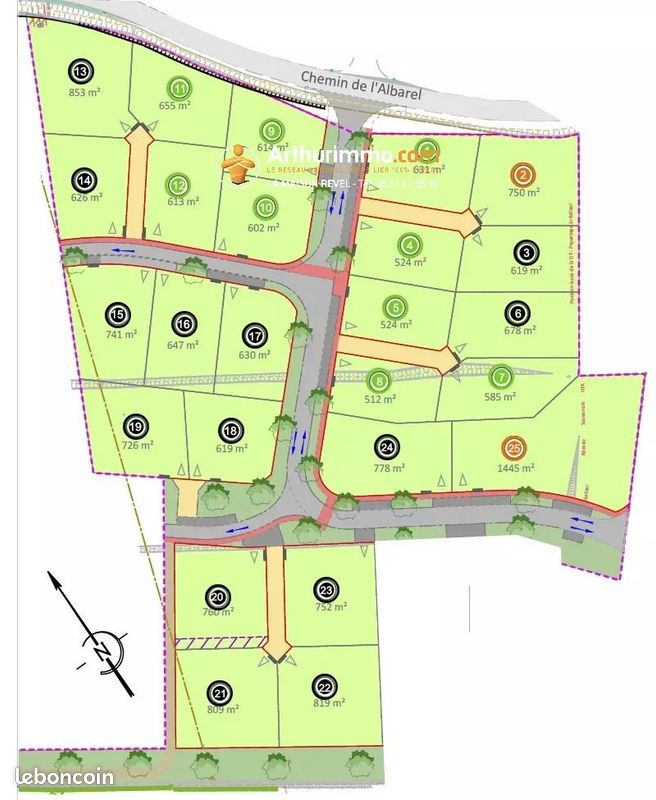 Terrain 524 m² · à Revel · 524 m² · 55 000 €
