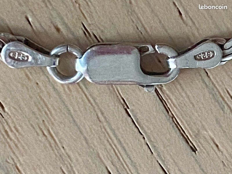 Bracelet Chaîne Maille Corde En Argent Massif 925 - 18 Cm - Pour Femme - Neuf Avec étiquettes