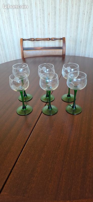 6 verres à vin blanc d'Alsace (image 1)