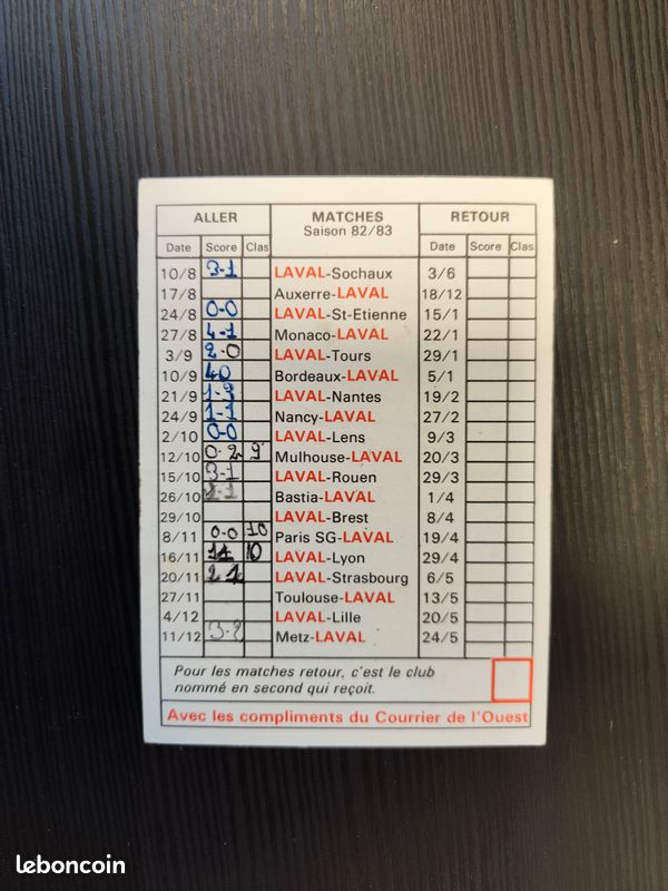 Poster équipe LAVAL Saison 1982/83 – Avec Signature TEMPET