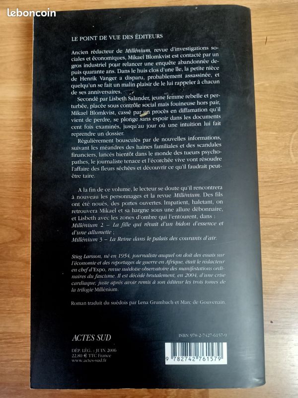 Stieg Larsson - Les hommes qui n'aimaient pas les femmes (image 3)