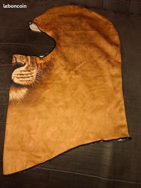 Cagoule / Balaclava Imprimé Lion - État Neuf (image 3)