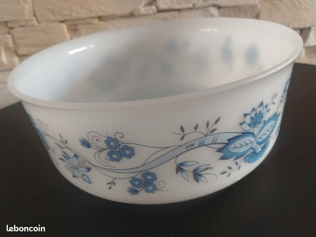 Saladier Vintage Arcopal – Verre Multicouleur, Ancien