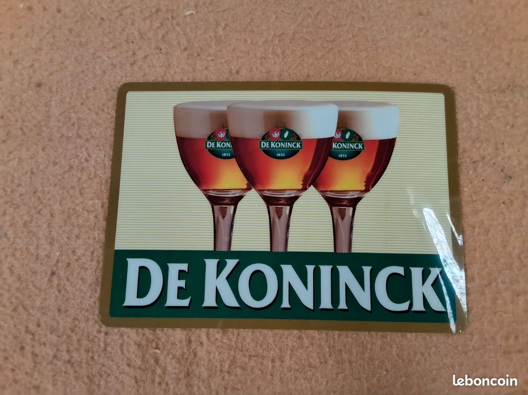 Petite plaque publicitaire bière De Koninck 26 x 18 cm - Plastique rigide (image 1)