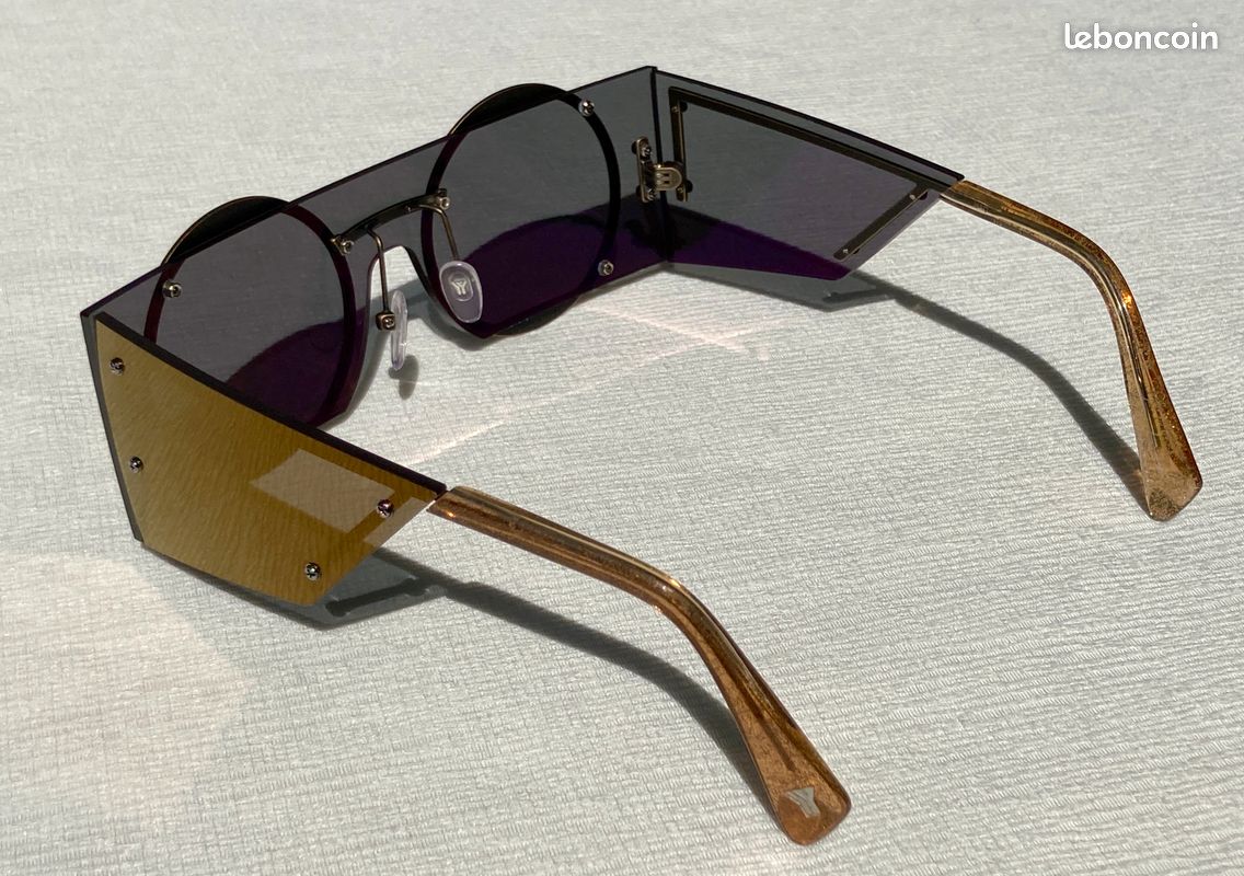 Yohji Yamamoto YY7020 Gold Flake – Lunettes de soleil unisexe – Édition limitée SS19 (2019) – Neuf complet avec certificats et accessoires (image 12)