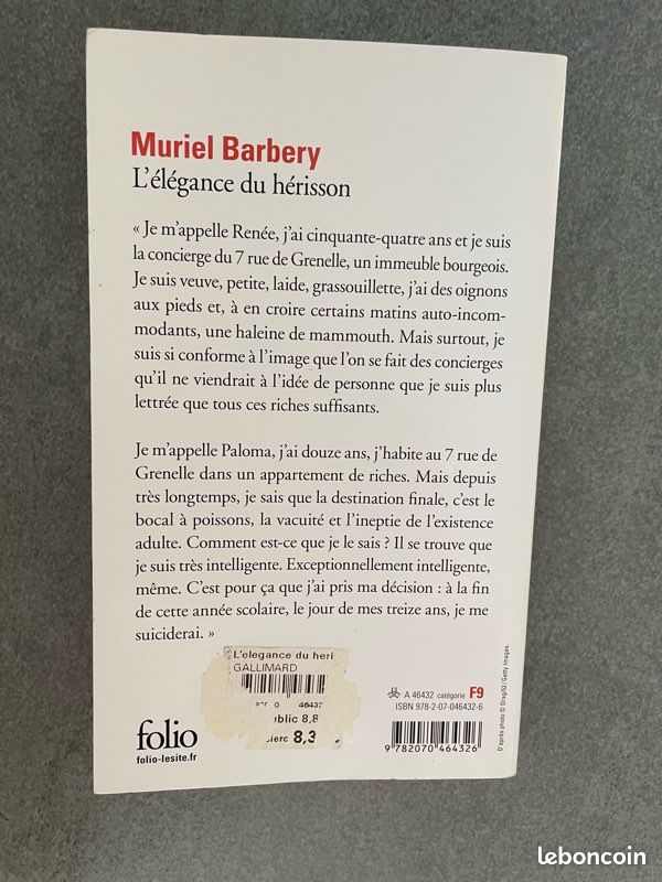L élégance du hérisson Muriel Barbery (image 2)