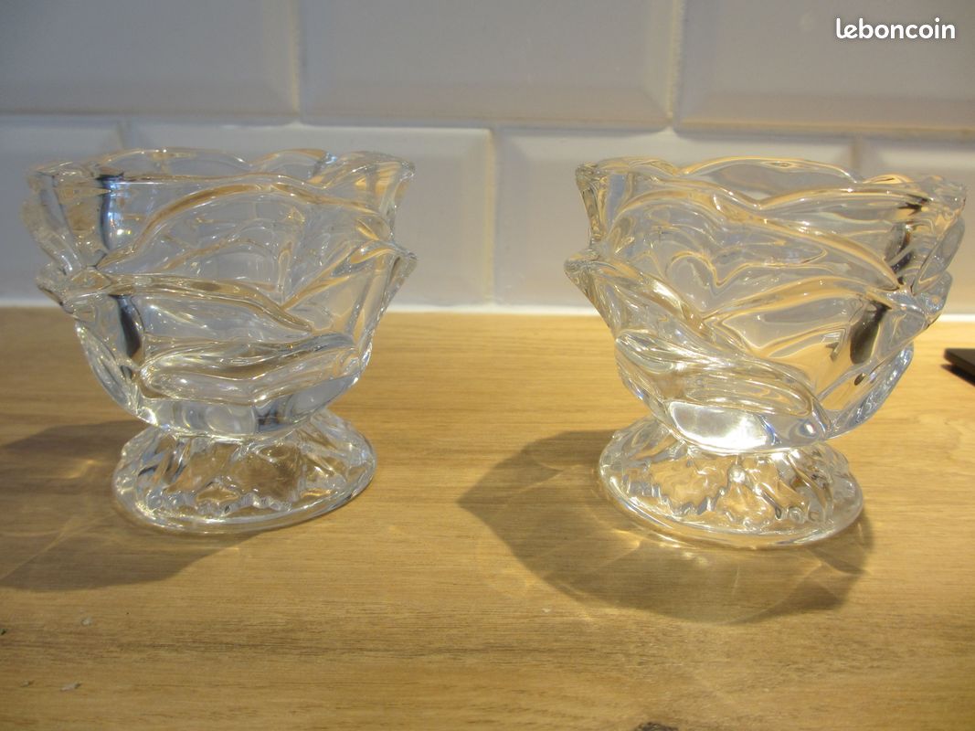 Lot De 2 Bougeoirs En Verre Wilko Transparents Pour Bougies