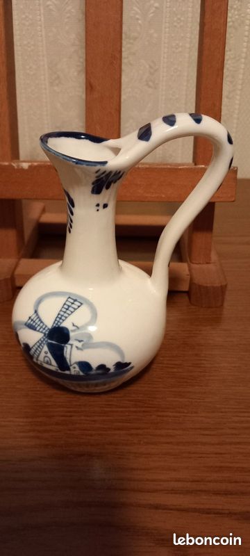 Lot de 2 petits pichets/Vases Delft's Blue Peint à la main 12,5 cm (image 3)