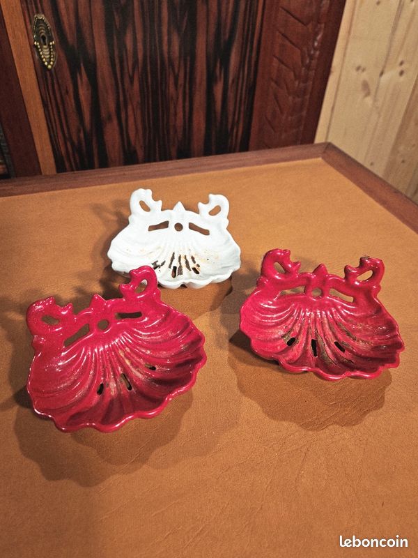 Ancien Porte-savon En Fonte - Gris - Occasion Vintage - Déco Salle De Bain Ou Cuisine
