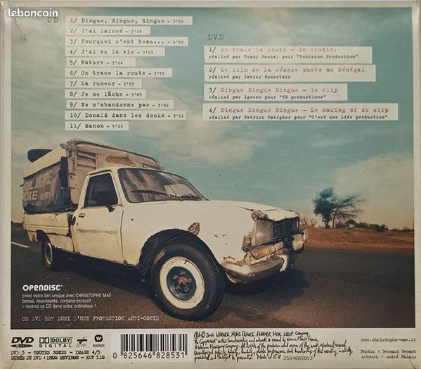 Double CD/DVD Digipack Christophe MAE On Trace La Route (325) (image 2)