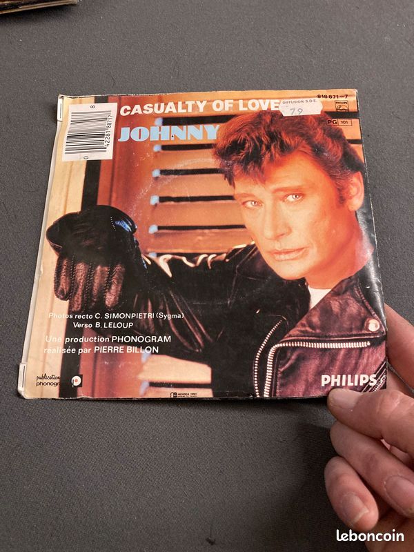 Album vinyle 45 t johnny Hallyday (image 2)