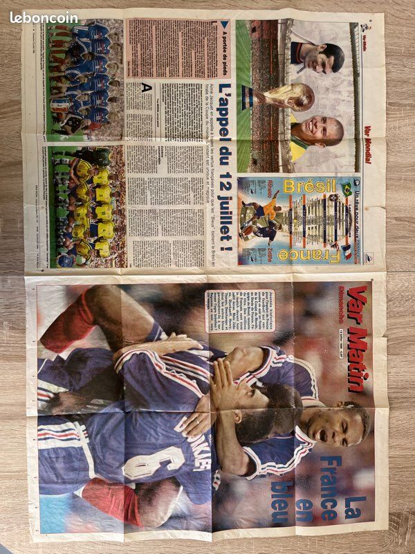 Photo De Presse Vintage - Coupe Du Monde 1998 - Brésil Vs Pays-Bas - Tirage 22x15 Cm