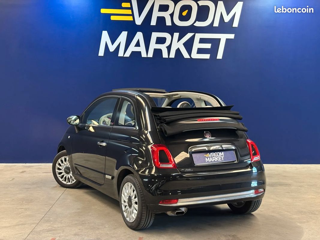 FIAT 500 1.2 69ch 69 LOUNGE - 2019 - 38 000 km - CarPlay - Cabriolet (image 5)