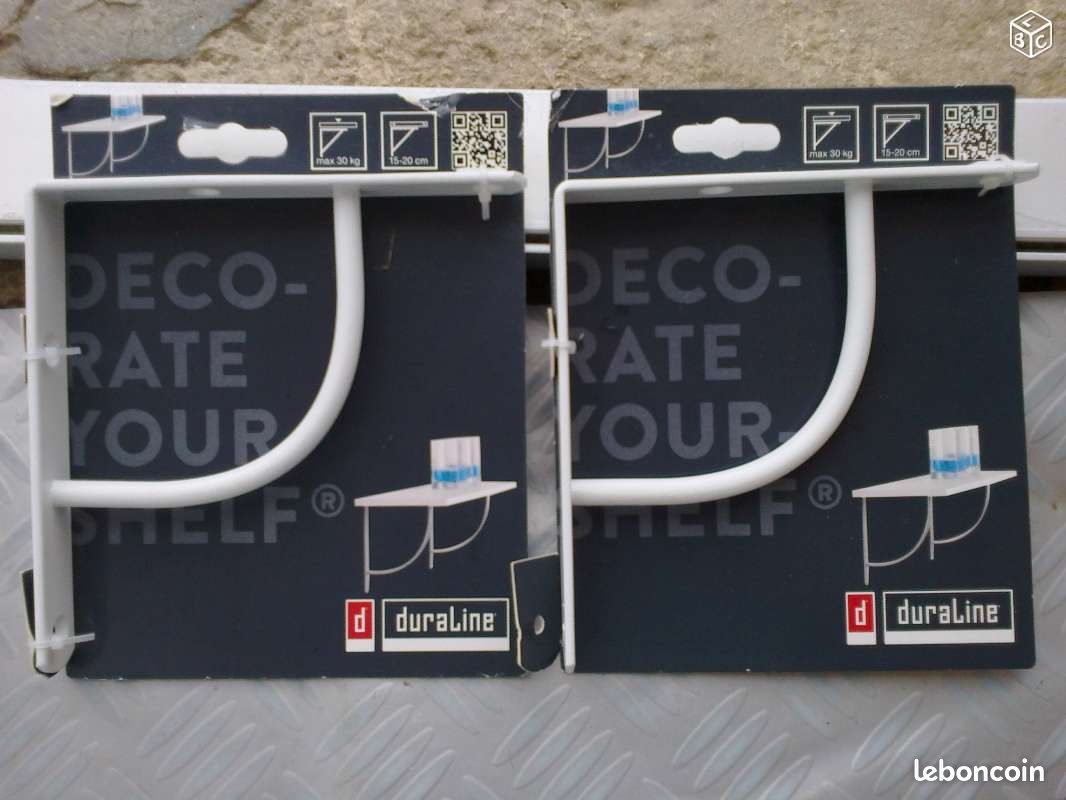 2 supports métal NEUF pour étagéres (image 1)