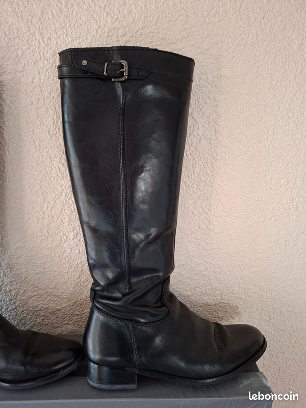 Bottes Country En Cuir Minelli Pour Femme - Taille 39 Marron - Occasion Très Bon État
