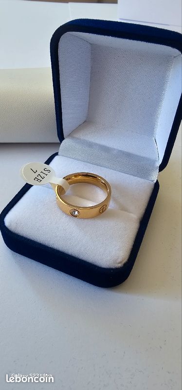 Alliance (Bague) Neuve Plaqué Or Avec Zircons Roses Taille 54 - Neuf Sans Emballage