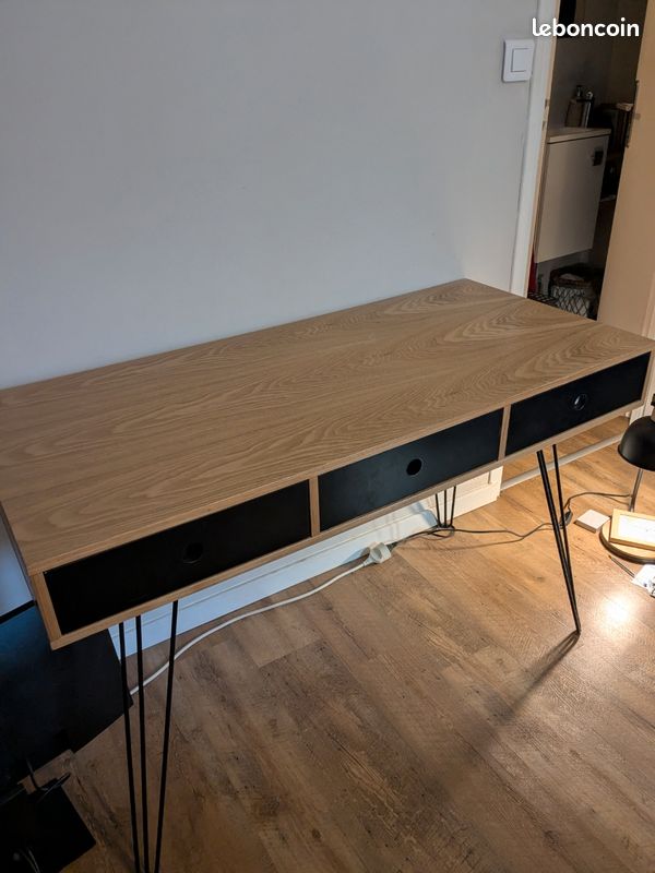 Bureau LaRedoute bois et métal (image 1)