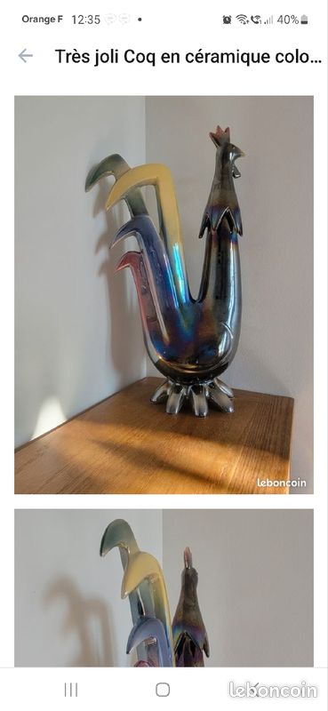 Sculpture coq ceramique jema roster (image 6)