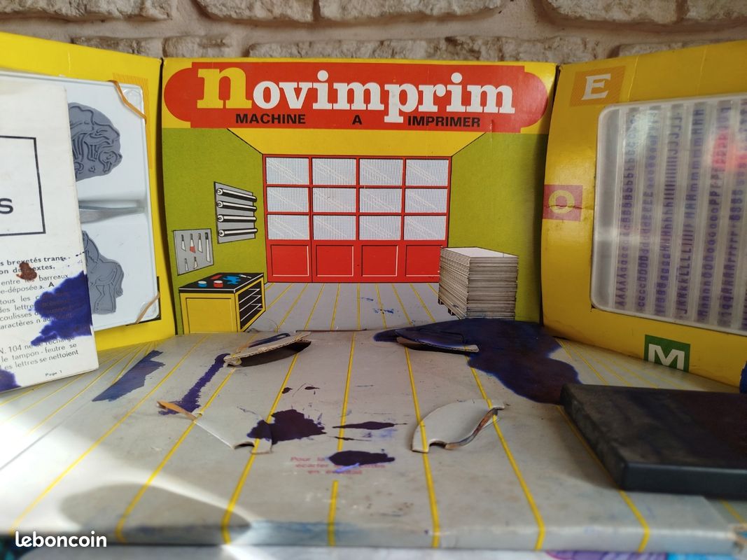 NOVIMPRIM - Jeu Jouet Ancien Rotative D'imprimerie - Vintage 70 - Fabriqué En France