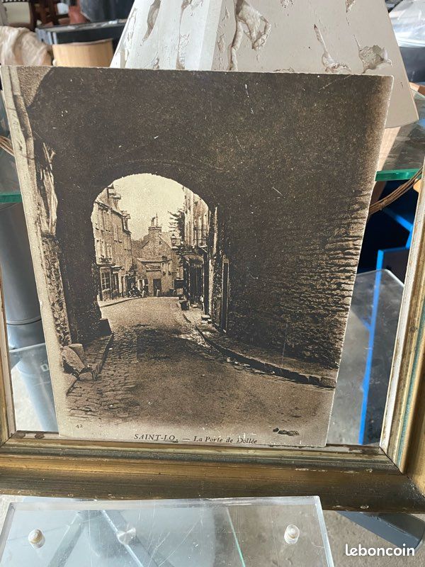 Panneau décoratif vintage – Saint-Lô La Porte de Dollée – 34 x 22 cm (image 1)