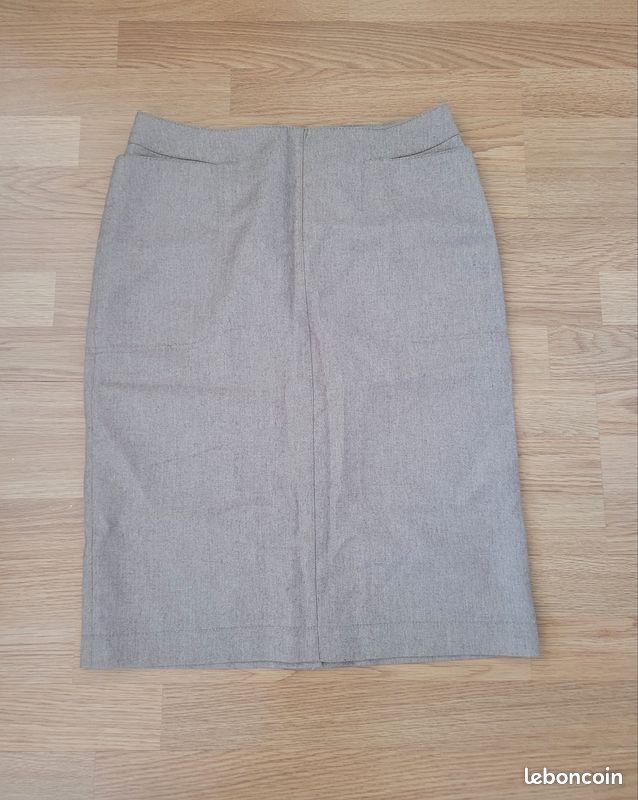 Jupe beige Alain Manoukian taille 38 (image 1)
