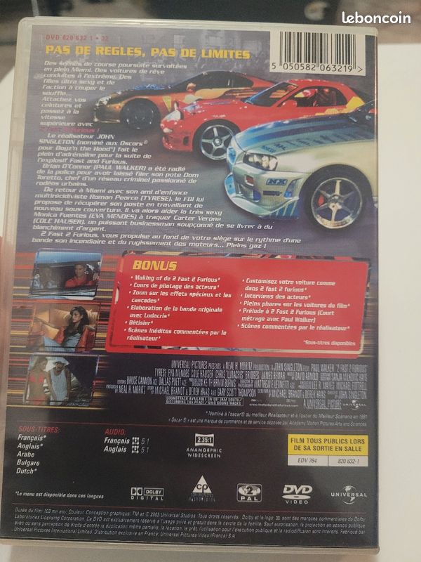 Dvd fast and furious 2 et marine 1 (image 2)
