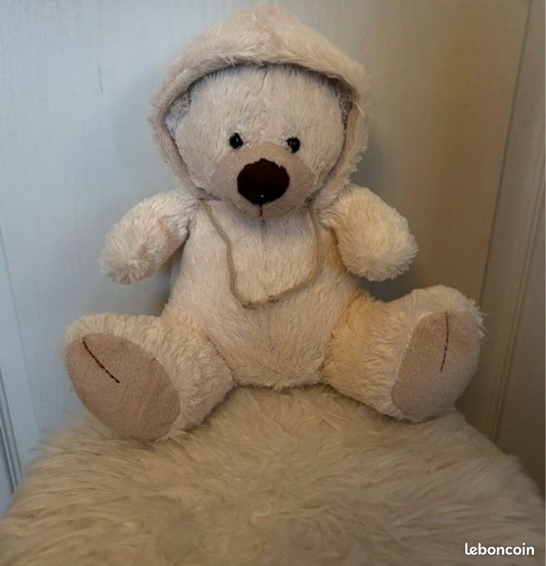 Peluche nounours avec sweat à capuche Jeux Jouets