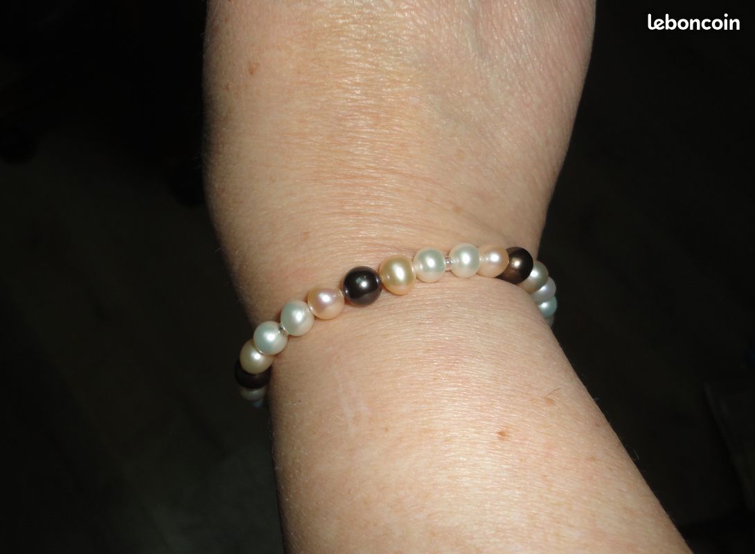 Bracelet perles de culture avec un boitier cadeau (image 5)
