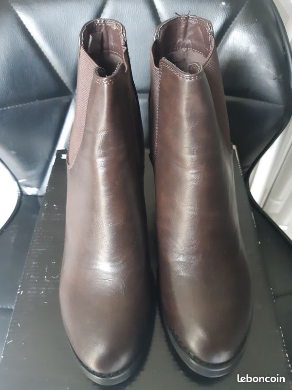 Bottines à talons marron (image 3)