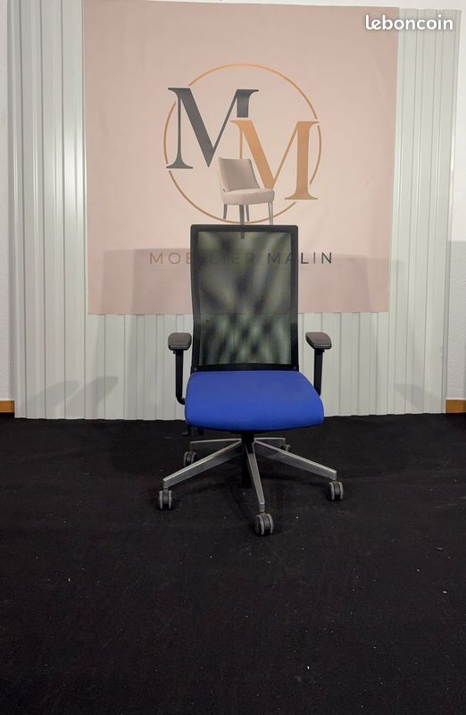 Fauteuil Ergonomique ZUCO - Accoudoirs Réglables - Bleu (image 4)