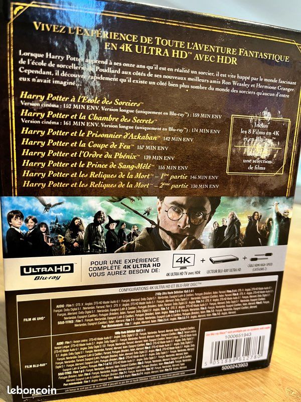 Coffret intégrale 8 films Harry Potter 4K ULTRAHD + BLUE-RAY (image 3)