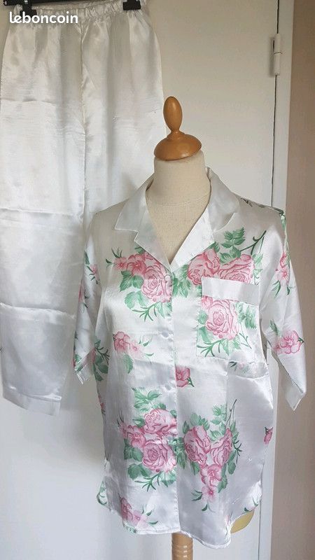 Pyjama imitation soie T38-40 (image 1)
