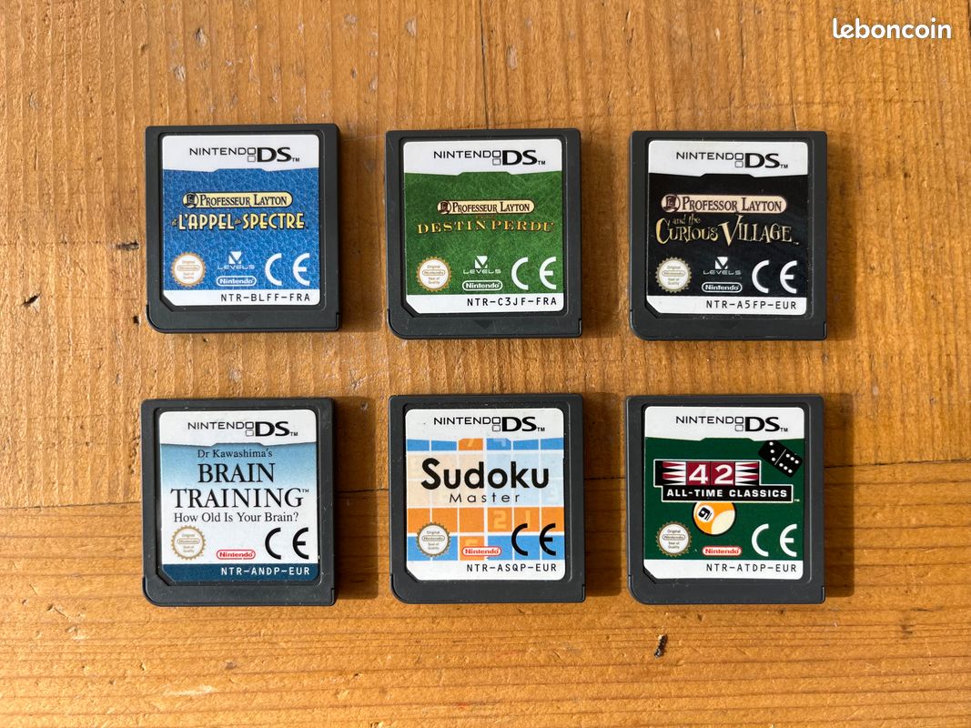 Jeux DS Professeur Layton, Brain Training, Sudoku Master, 42 All