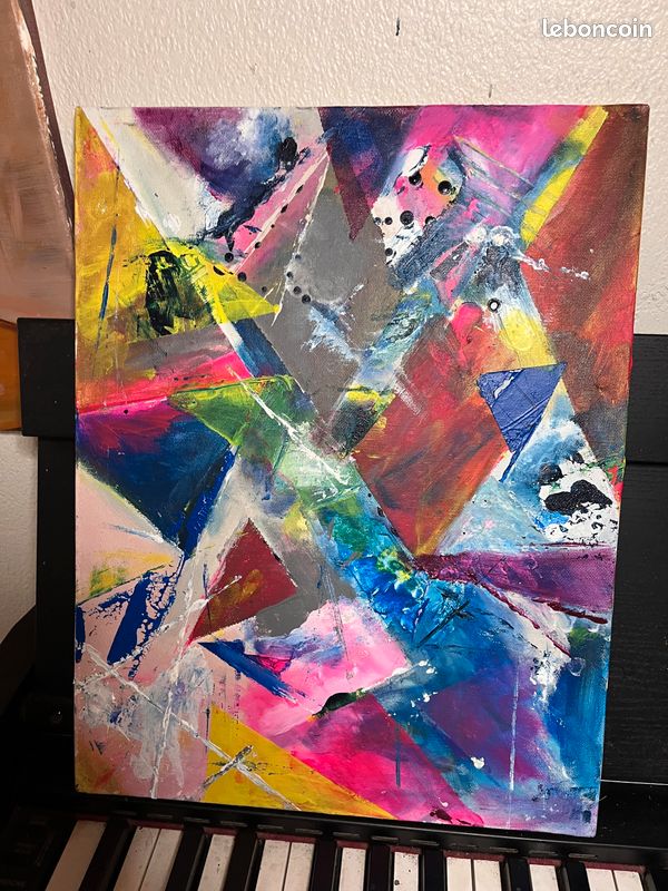 Abstrait "tap into joy" 35x27cm, multicolore (image 2)